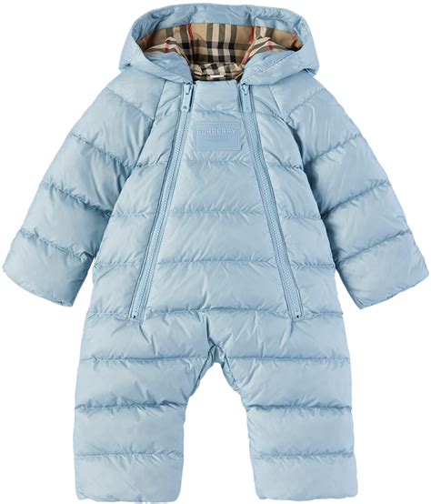 baby blue burberry|Burberry baby snowsuit.